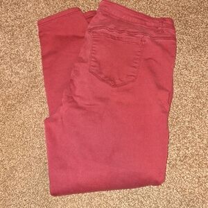 Morgan & Wallker Maroon Skinny Jeans Size 16